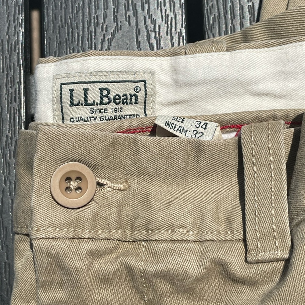 LL Bean Khakis Size 34